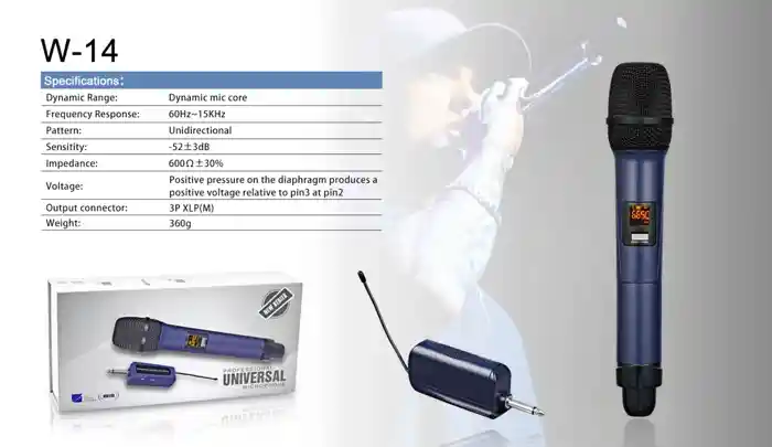 SHENGFU W-14 Professional Wireless Microphone